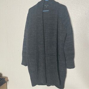 Barefoot Dreams Black & Gray Polyester Boucle Cardigan Size Large A13